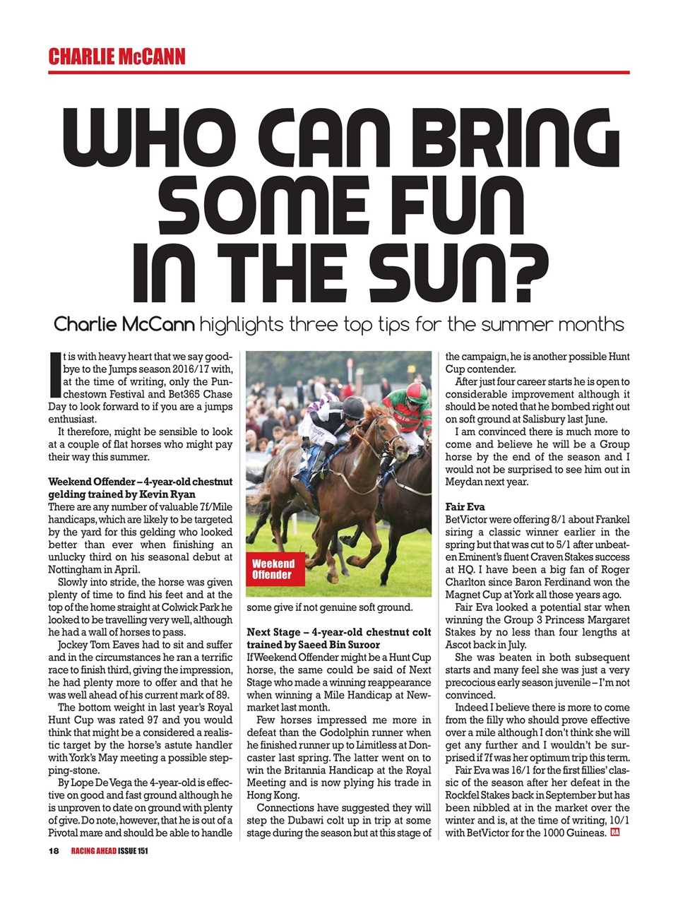 Racing Ahead Preview Pages