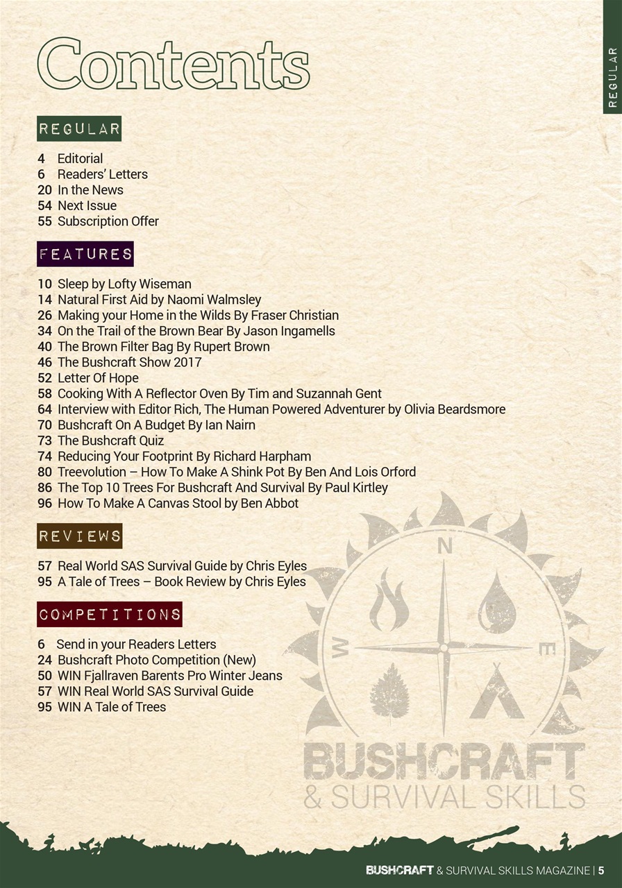 Bushcraft & Survival Skills Magazine Preview Pages