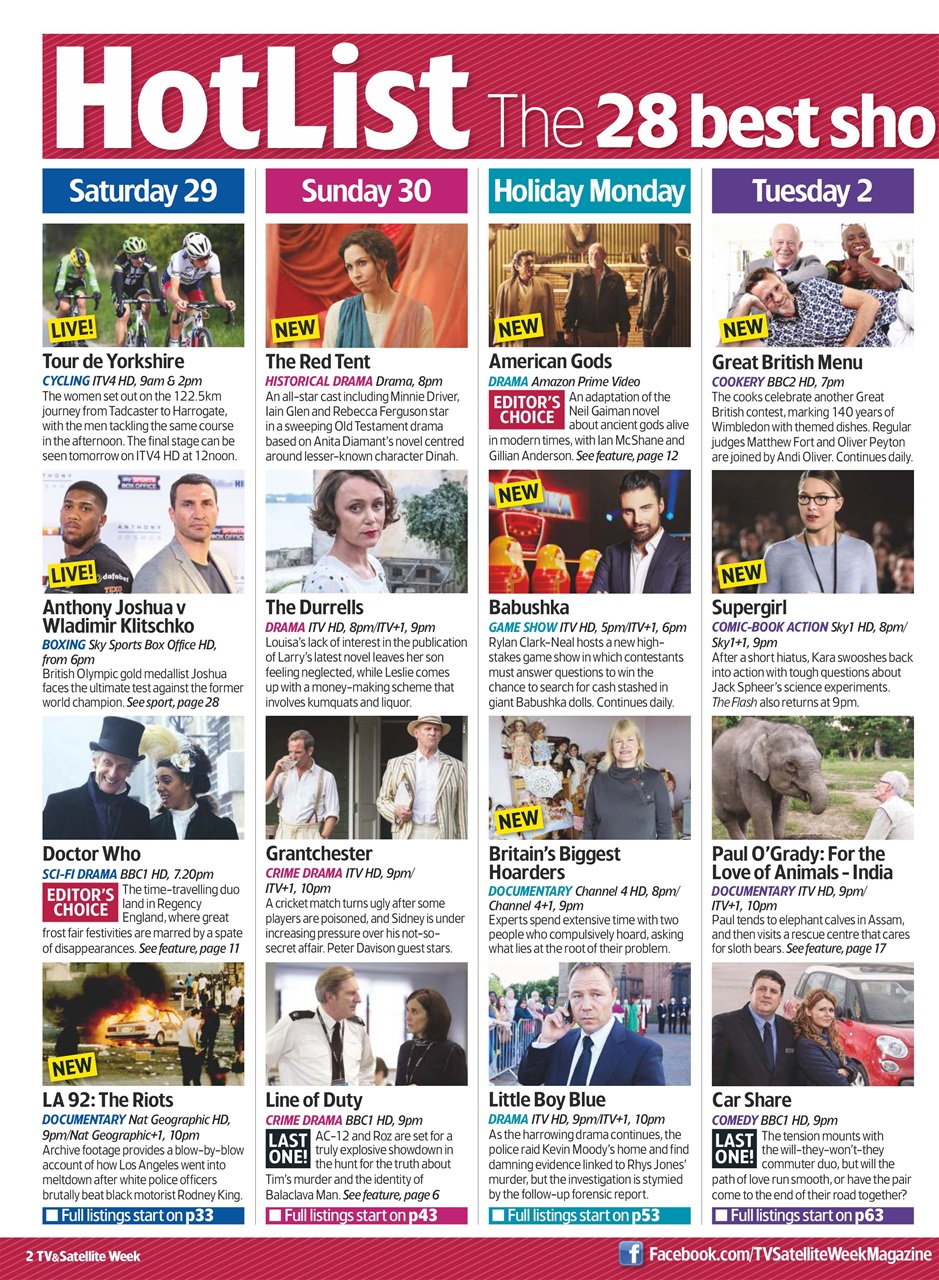 TV & Satellite Week Preview Pages