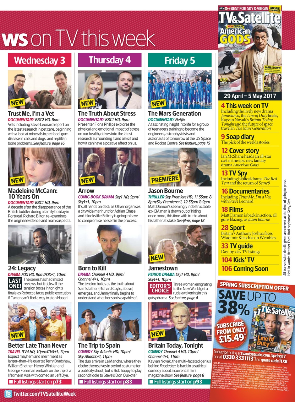 TV & Satellite Week Preview Pages