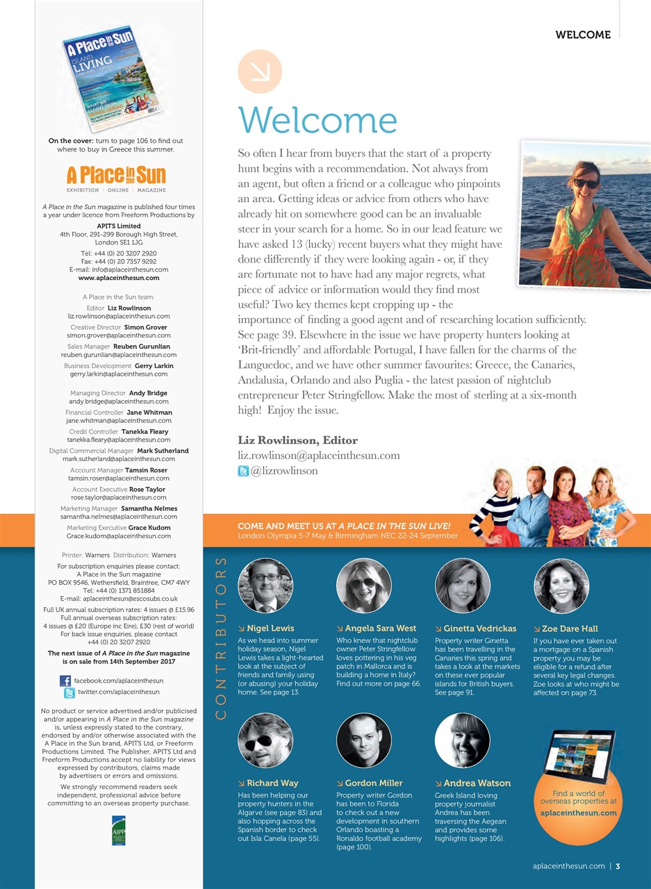 A Place in the Sun Magazine Preview Pages