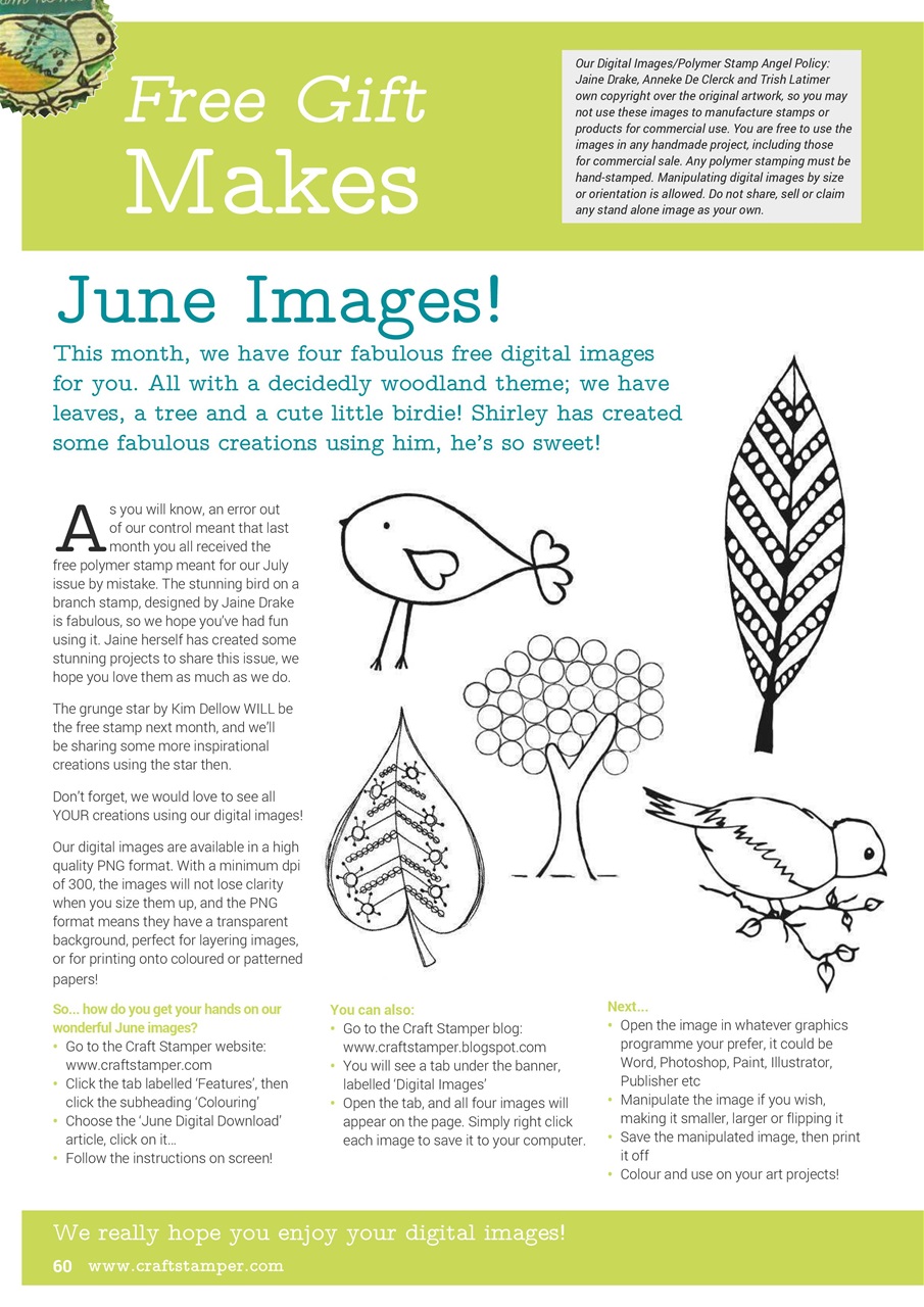 Craft Stamper Preview Pages