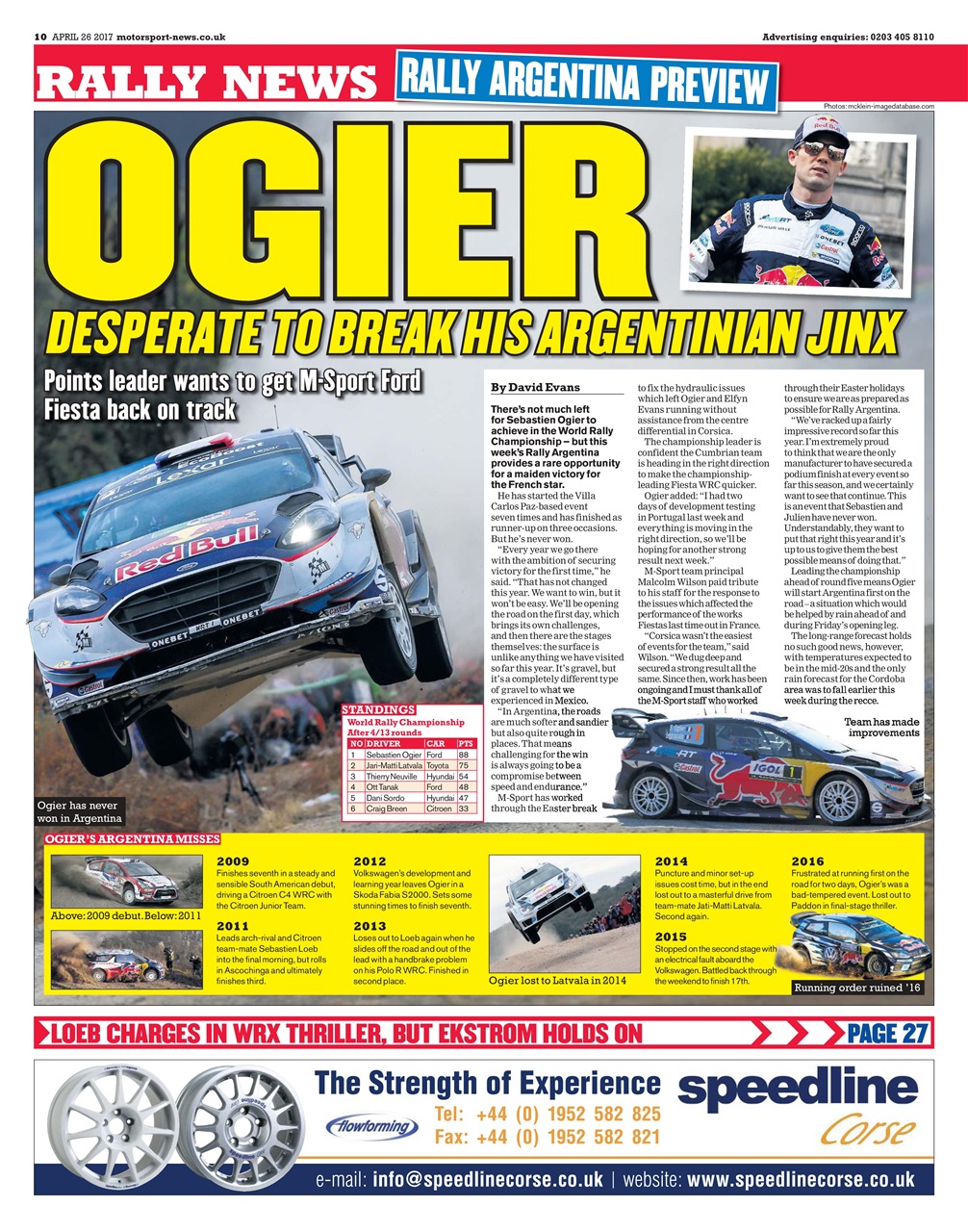 Motorsport News Preview Pages