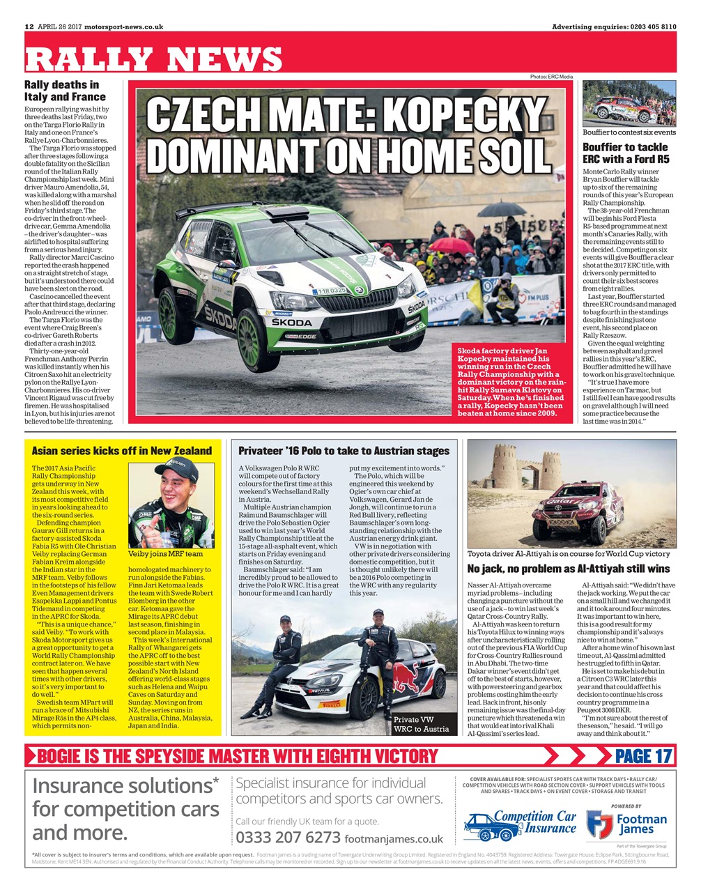 Motorsport News Preview Pages