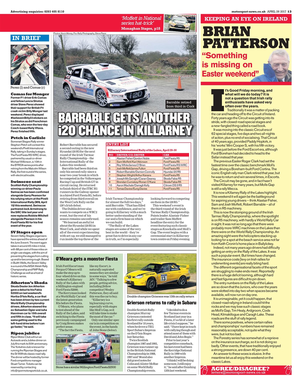 Motorsport News Preview Pages