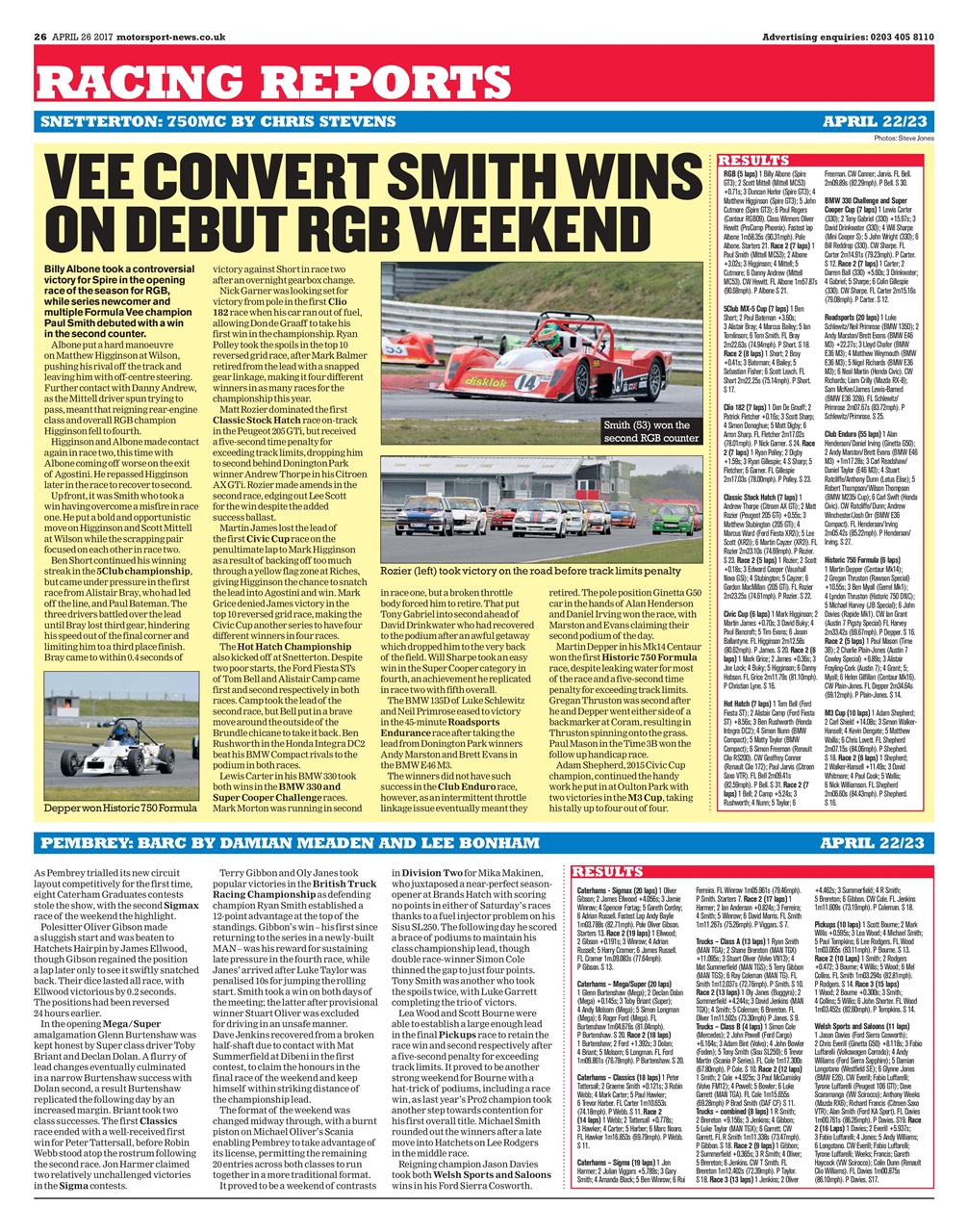 Motorsport News Preview Pages