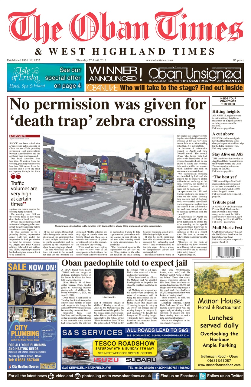 The Oban Times & Lochaber Times Preview Pages