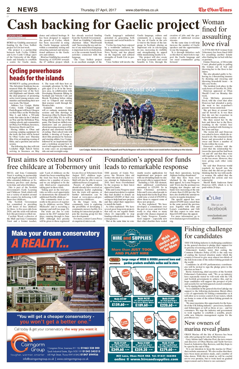 The Oban Times & Lochaber Times Preview Pages