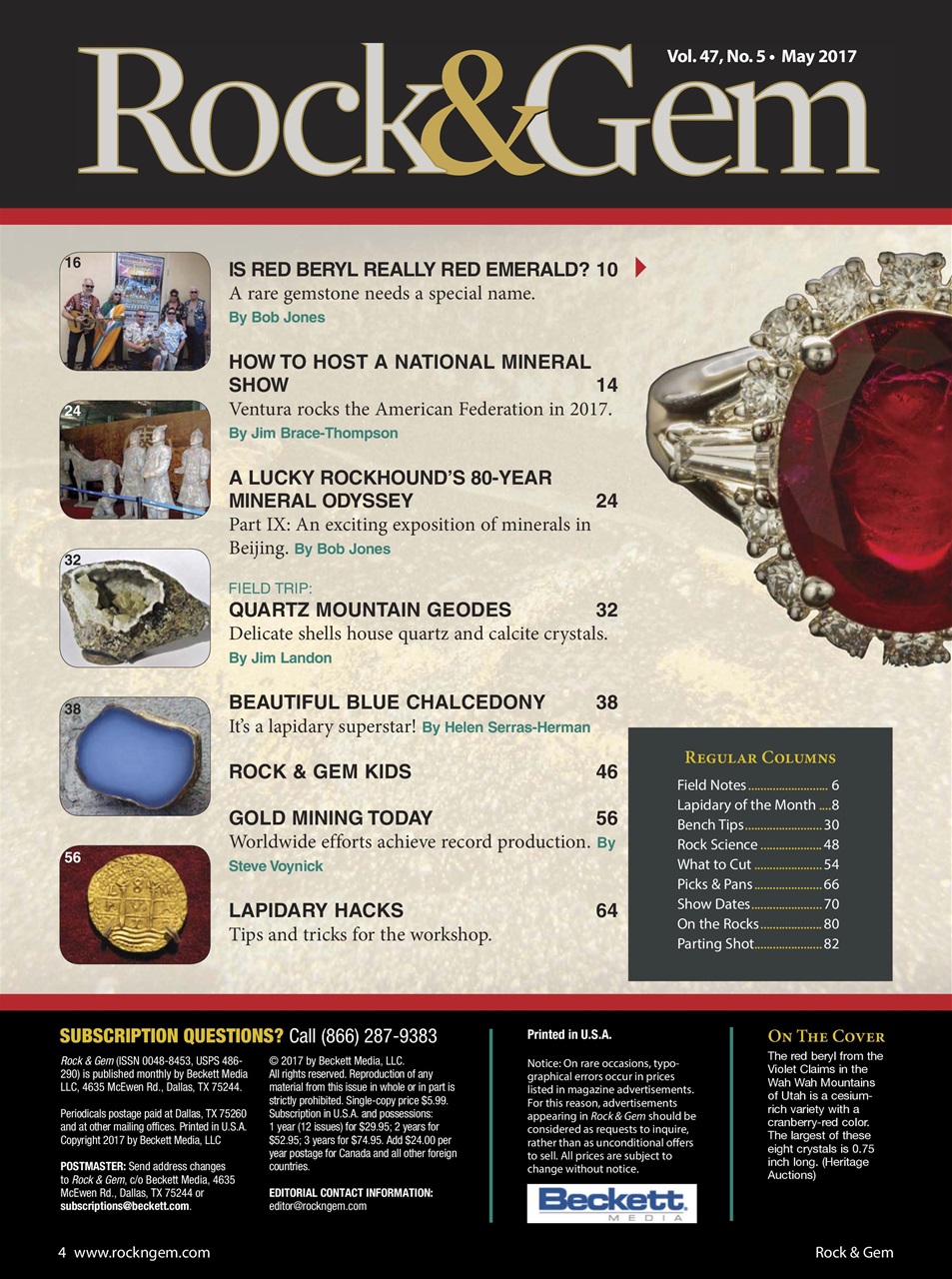 Rock&Gem Magazine Preview Pages