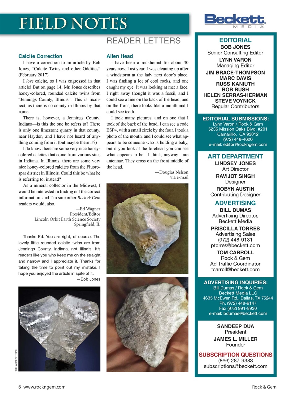 Rock&Gem Magazine Preview Pages