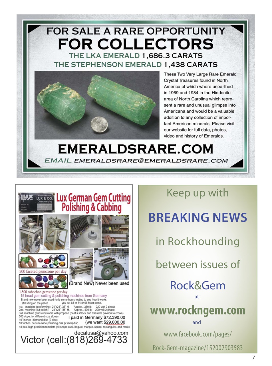 Rock&Gem Magazine Preview Pages