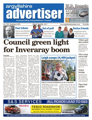 Argyllshire Advertiser issue 28th April 2017