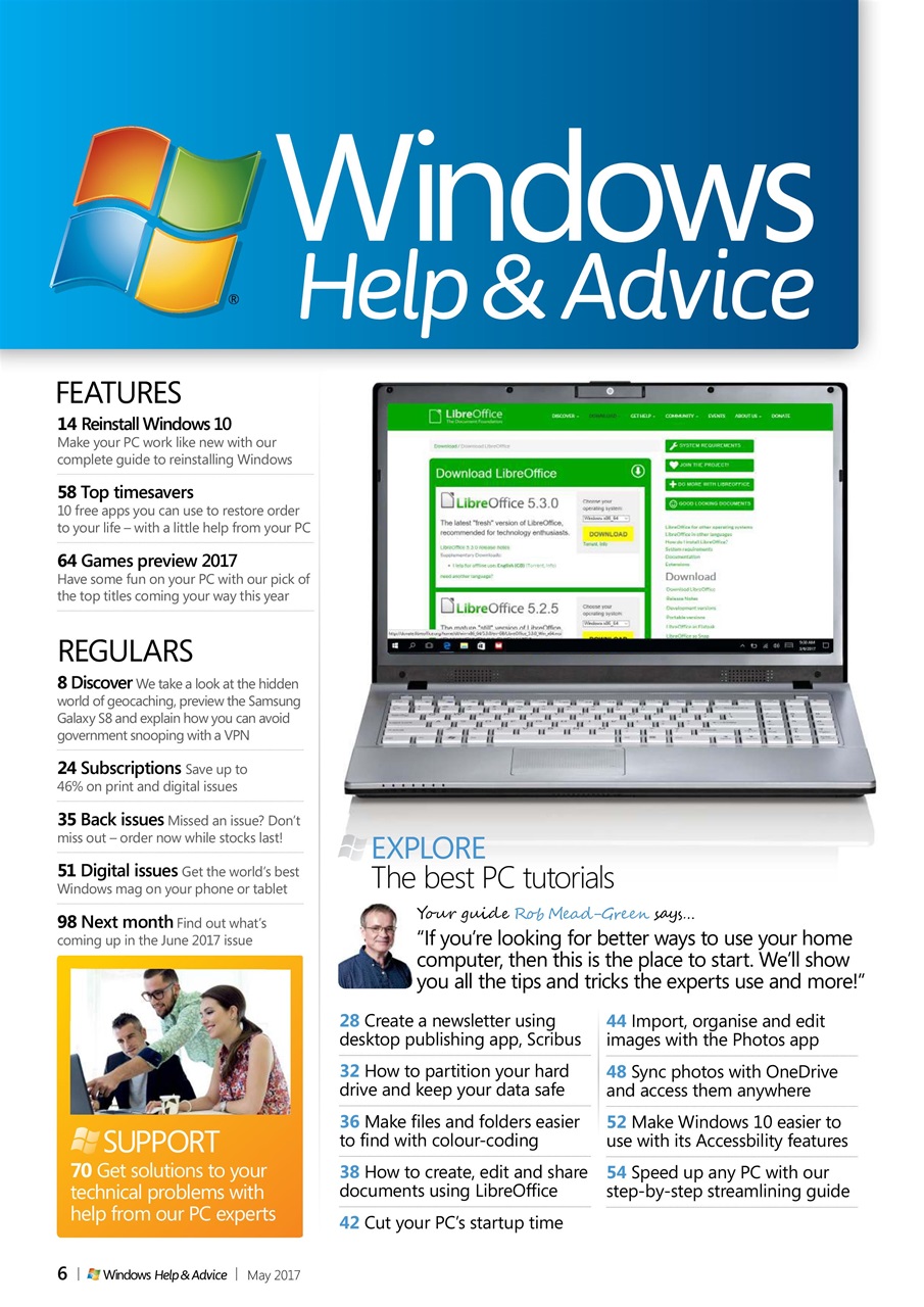 Windows Help & Advice Preview Pages