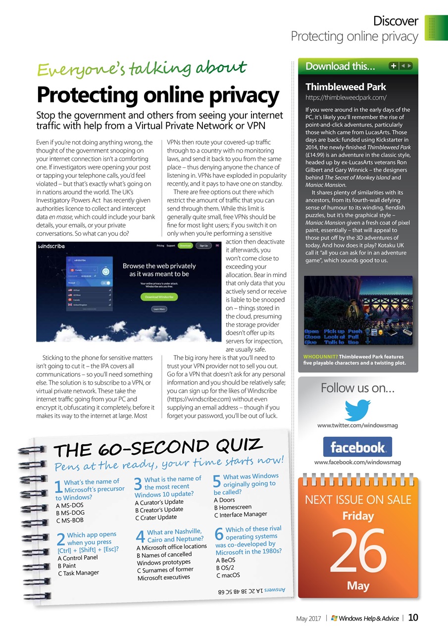 Windows Help & Advice Preview Pages