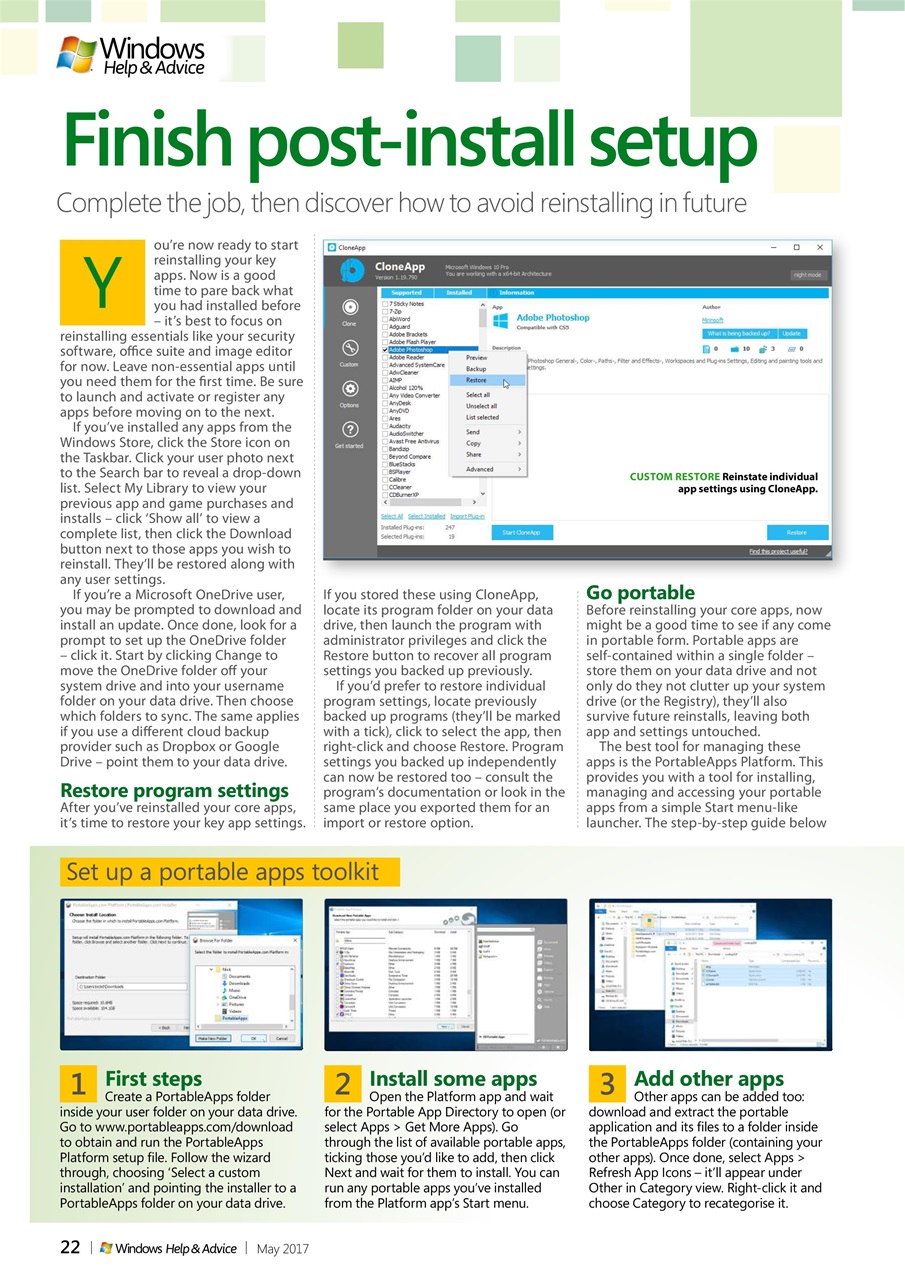 Windows Help & Advice Preview Pages