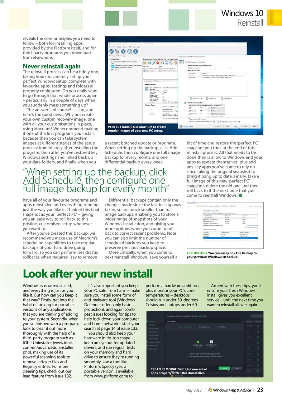Windows Help & Advice Preview Pages