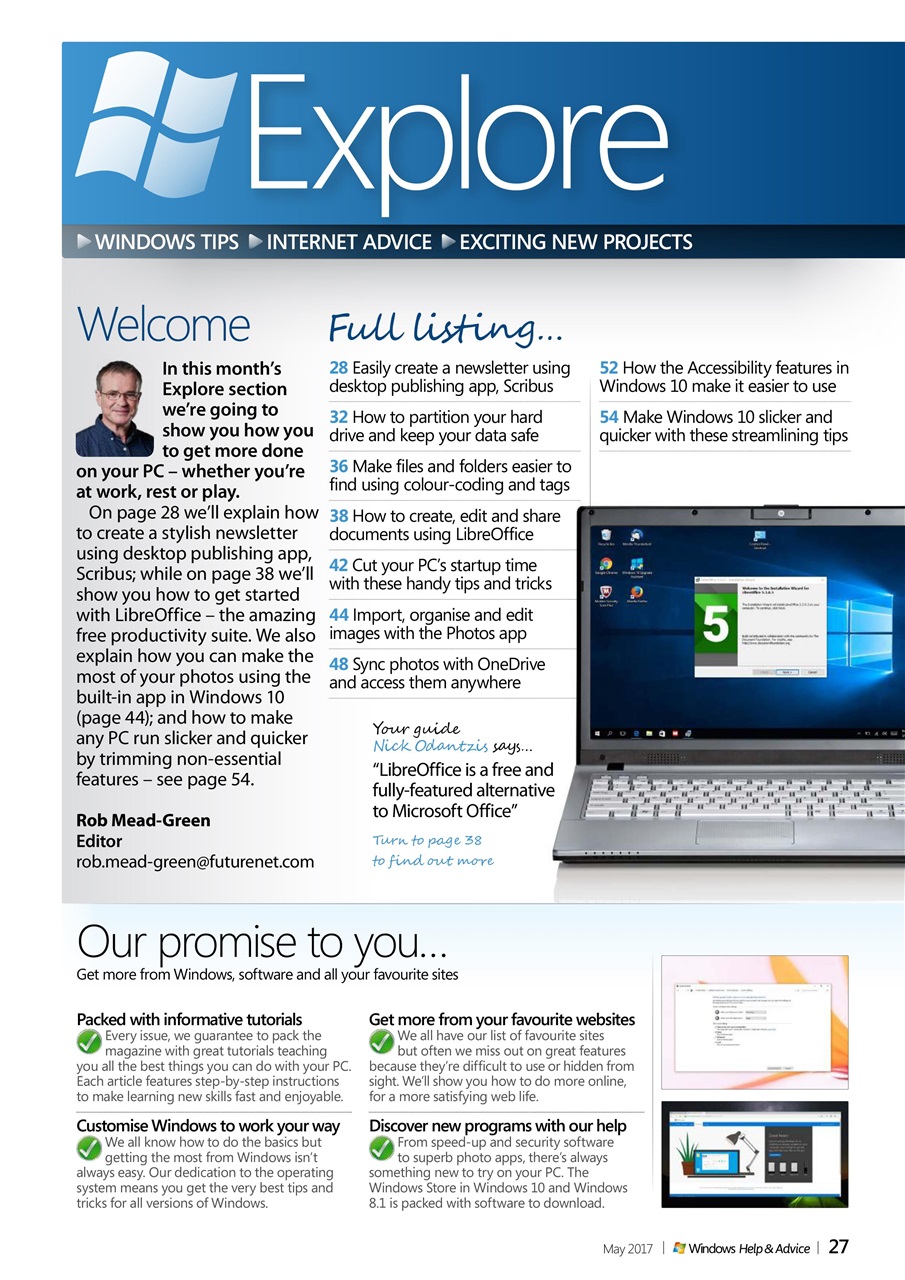 Windows Help & Advice Preview Pages