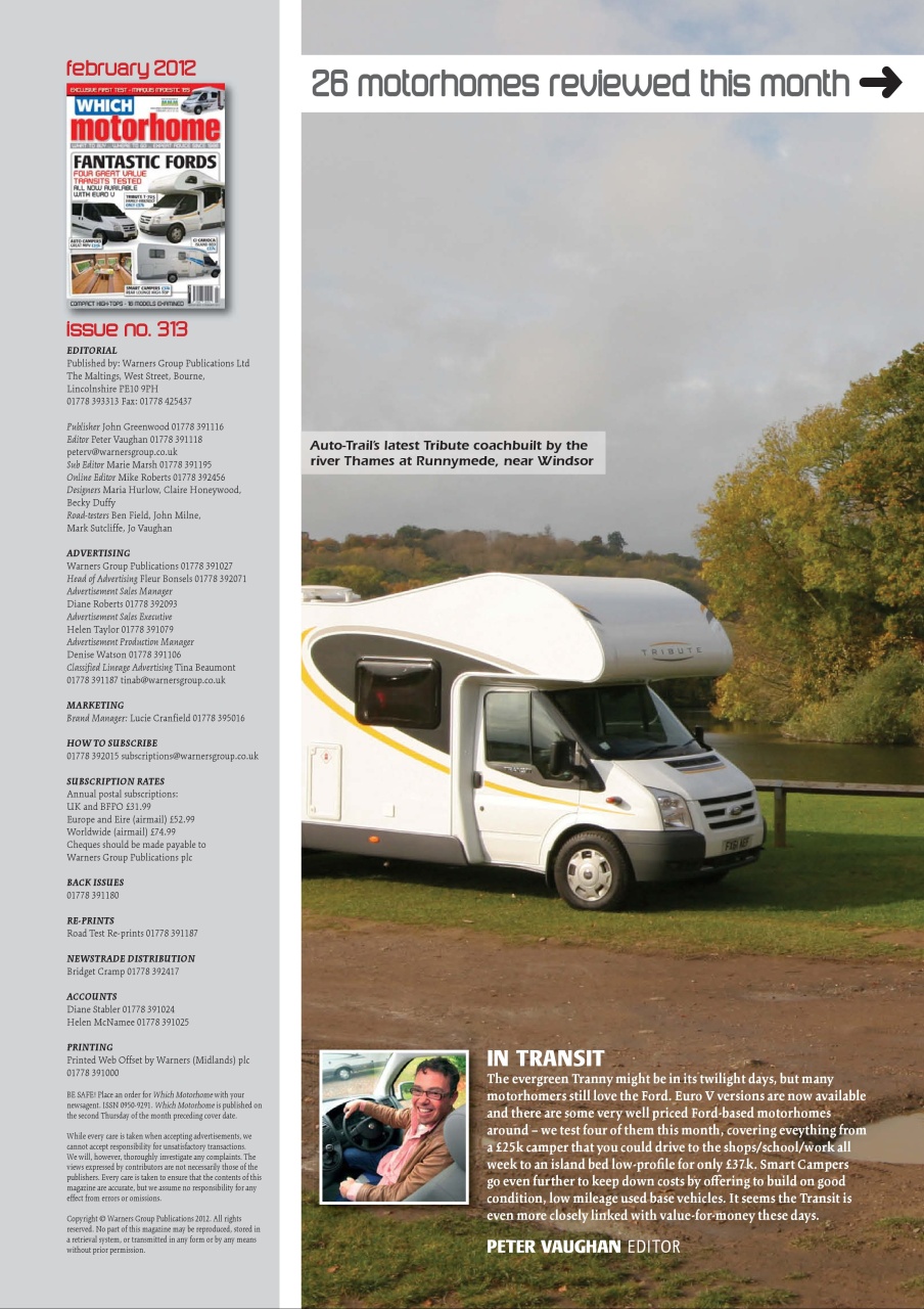 What Motorhome magazine Preview Pages