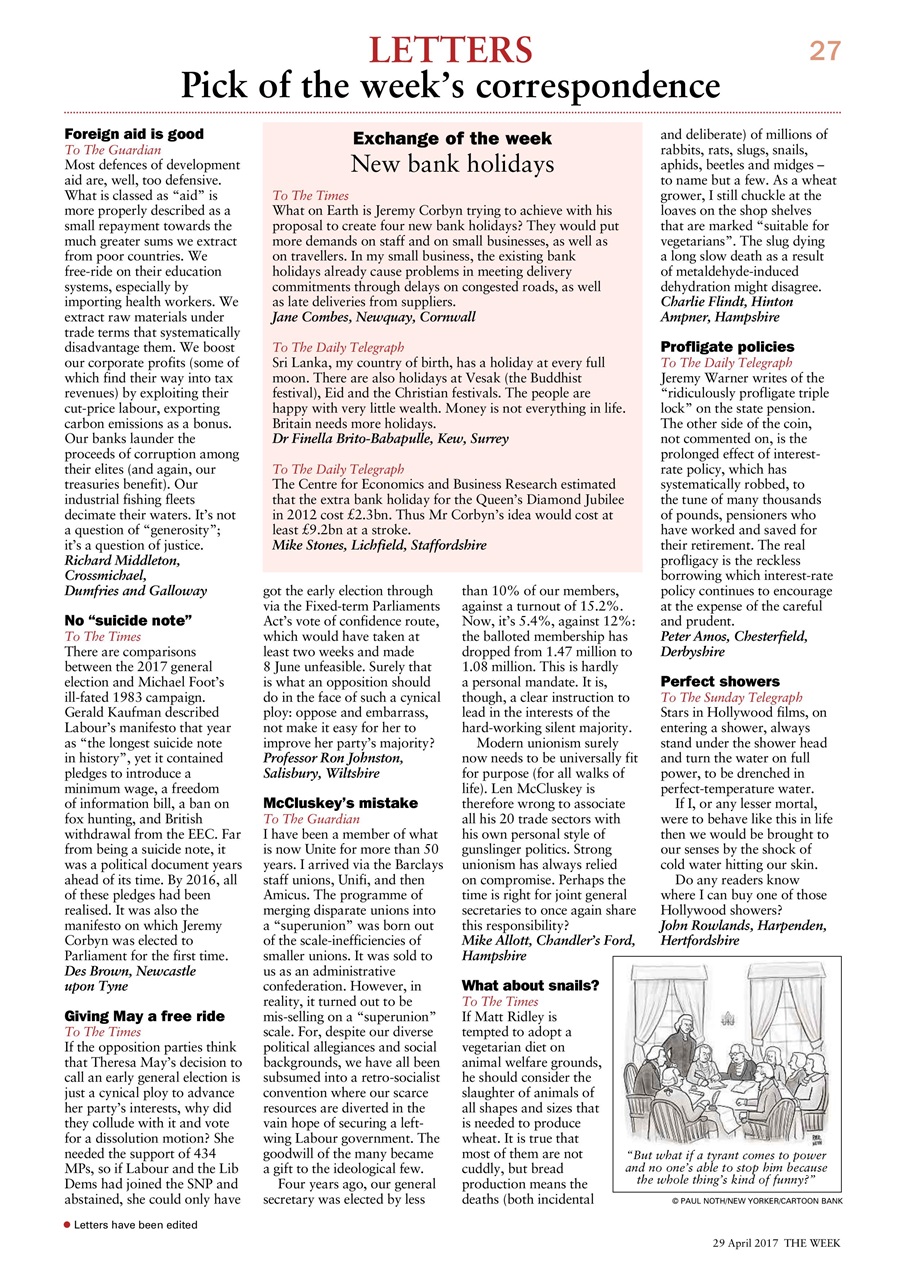 The Week Preview Pages