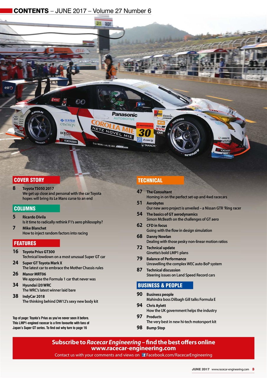 Racecar Engineering Preview Pages
