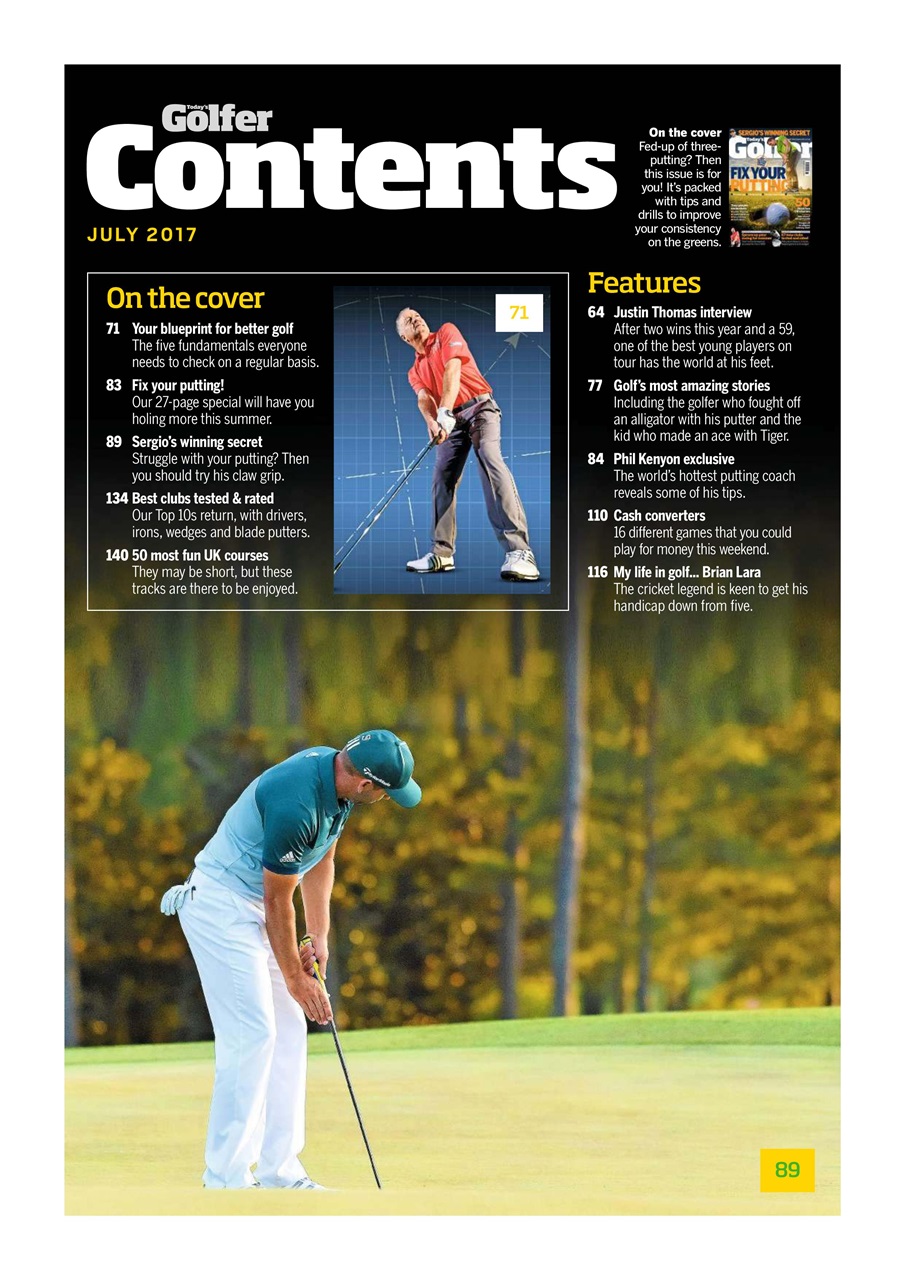 Today's Golfer Preview Pages