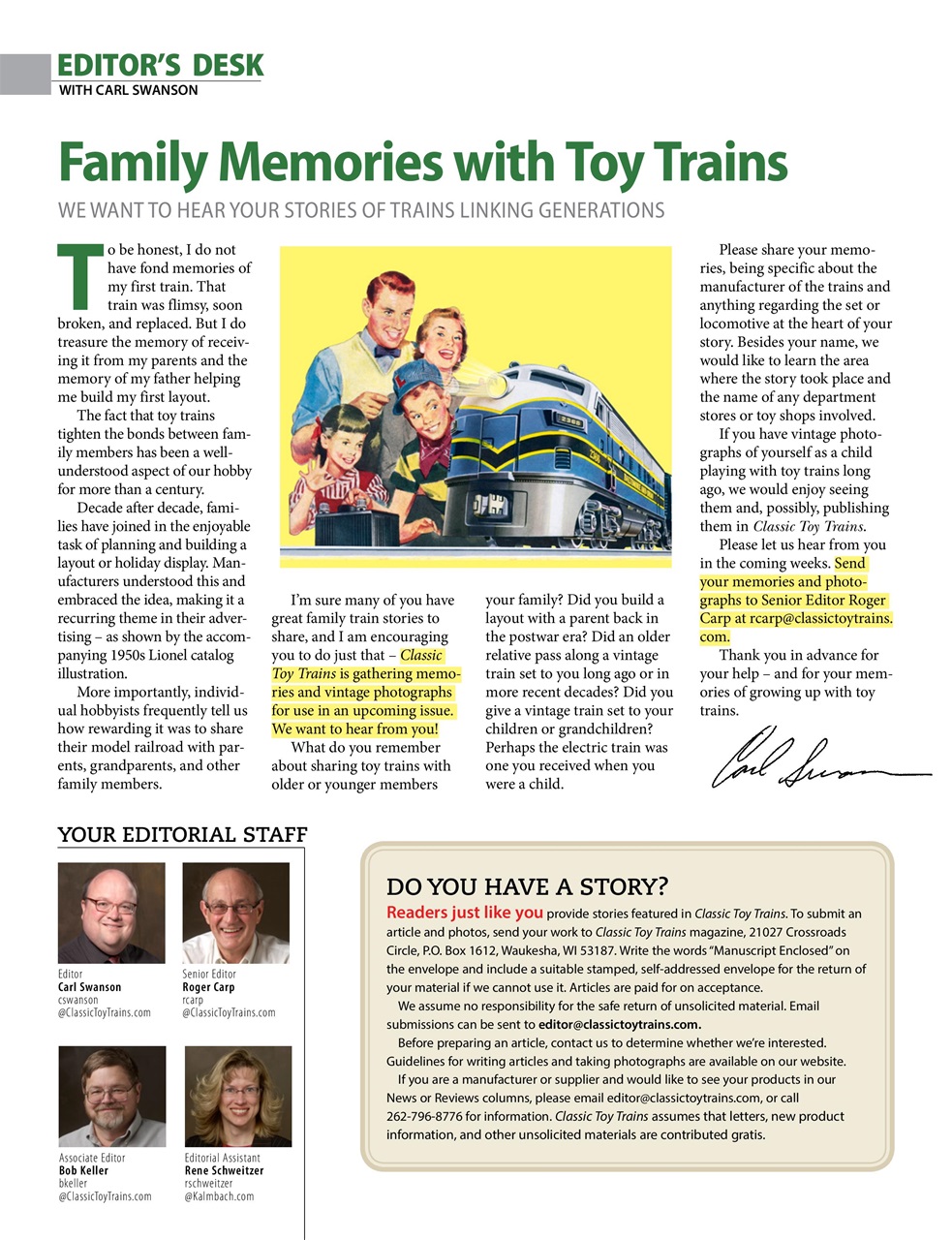 Classic Toy Trains Preview Pages