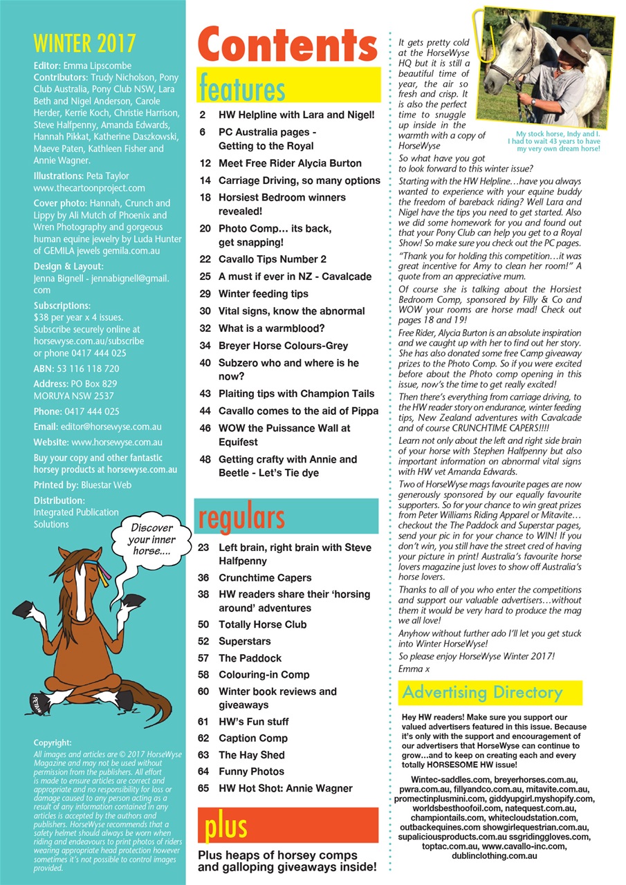 HorseWyse Magazine Preview Pages