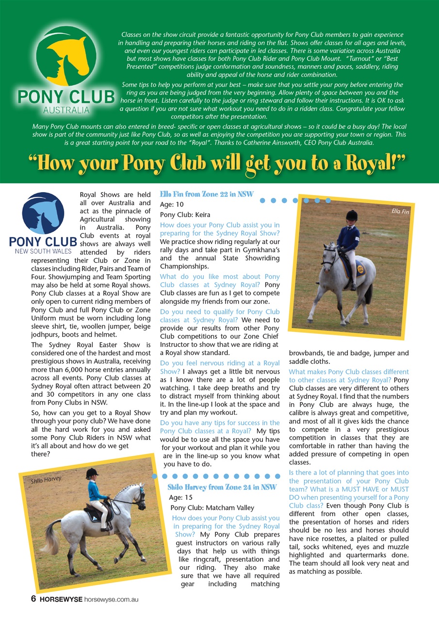 HorseWyse Magazine Preview Pages