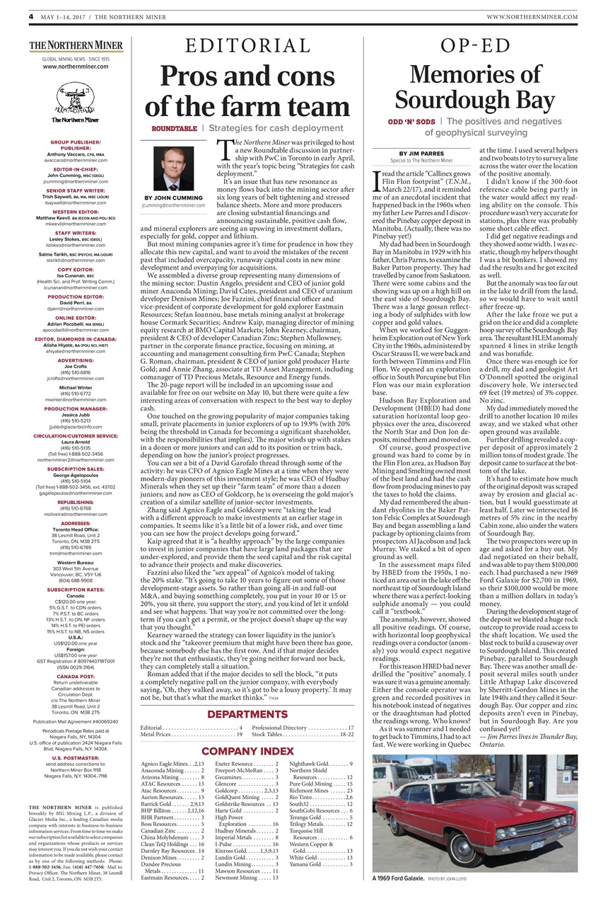 The Northern Miner Preview Pages