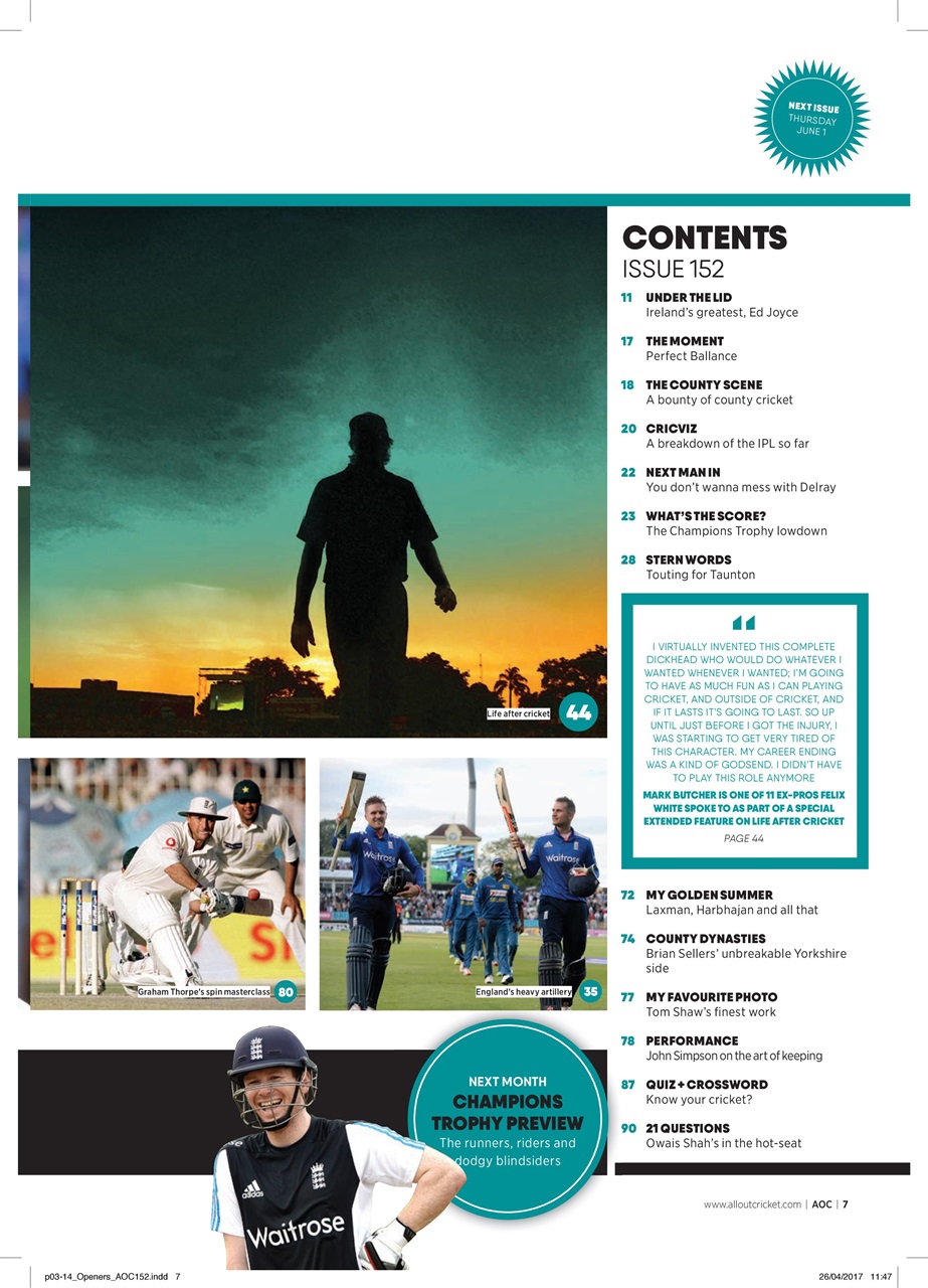 Wisden Cricket Monthly Preview Pages