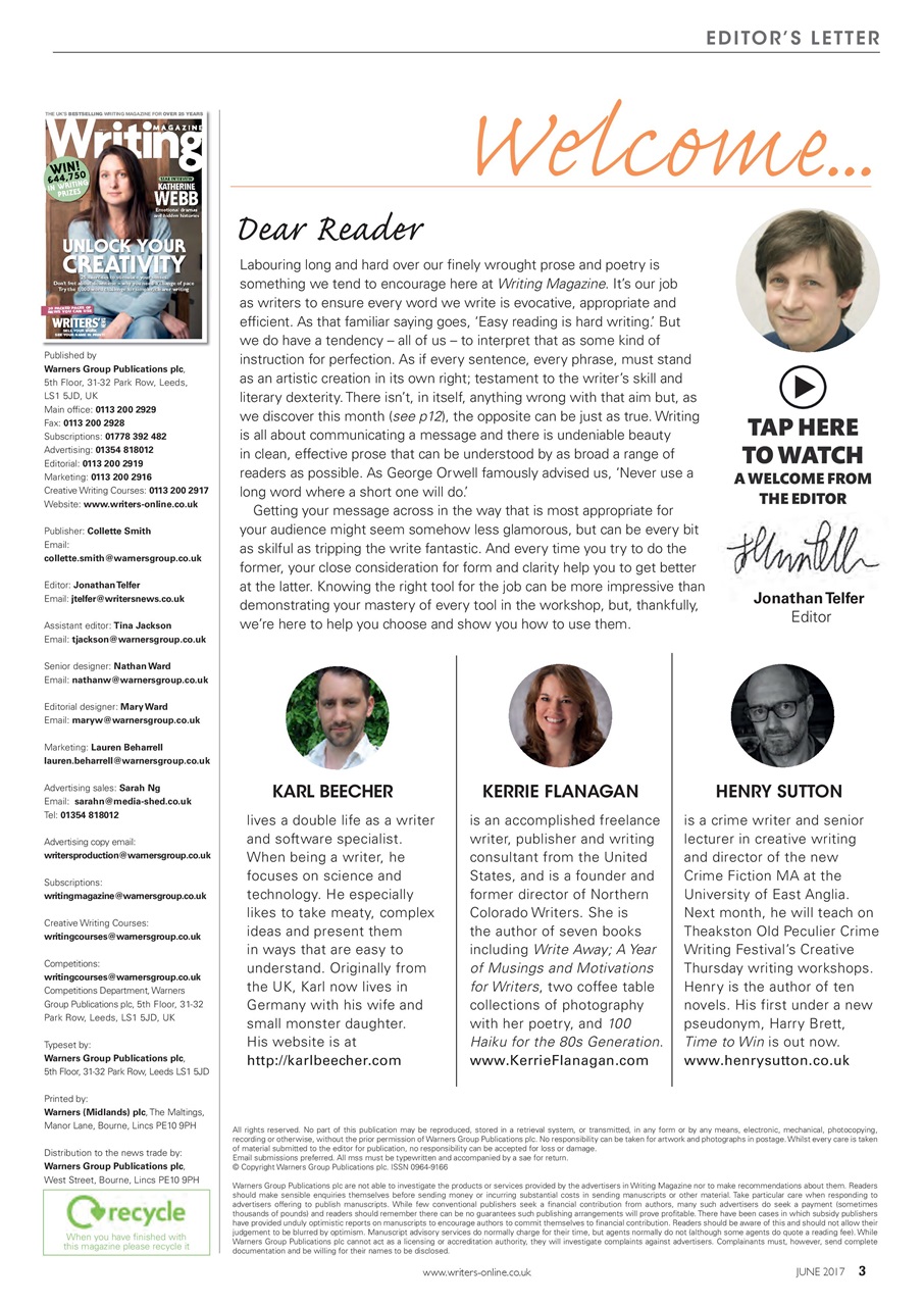 Writing Magazine Preview Pages