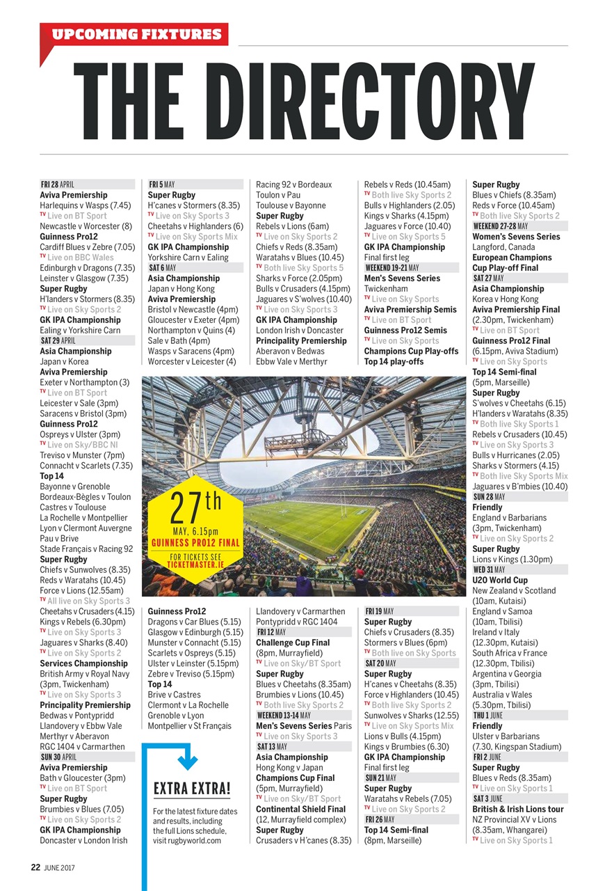 Rugby World Preview Pages