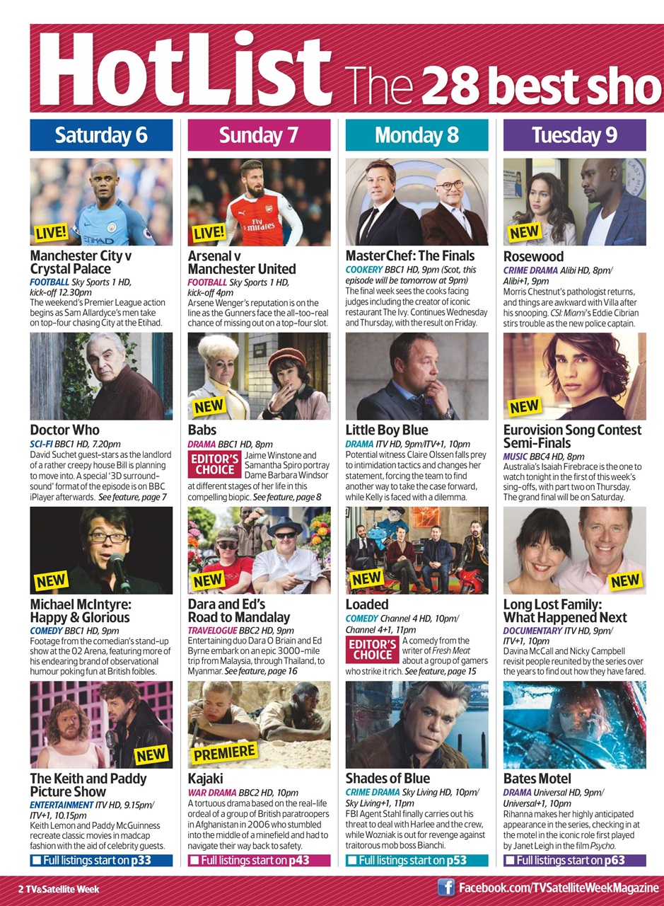 TV & Satellite Week Preview Pages