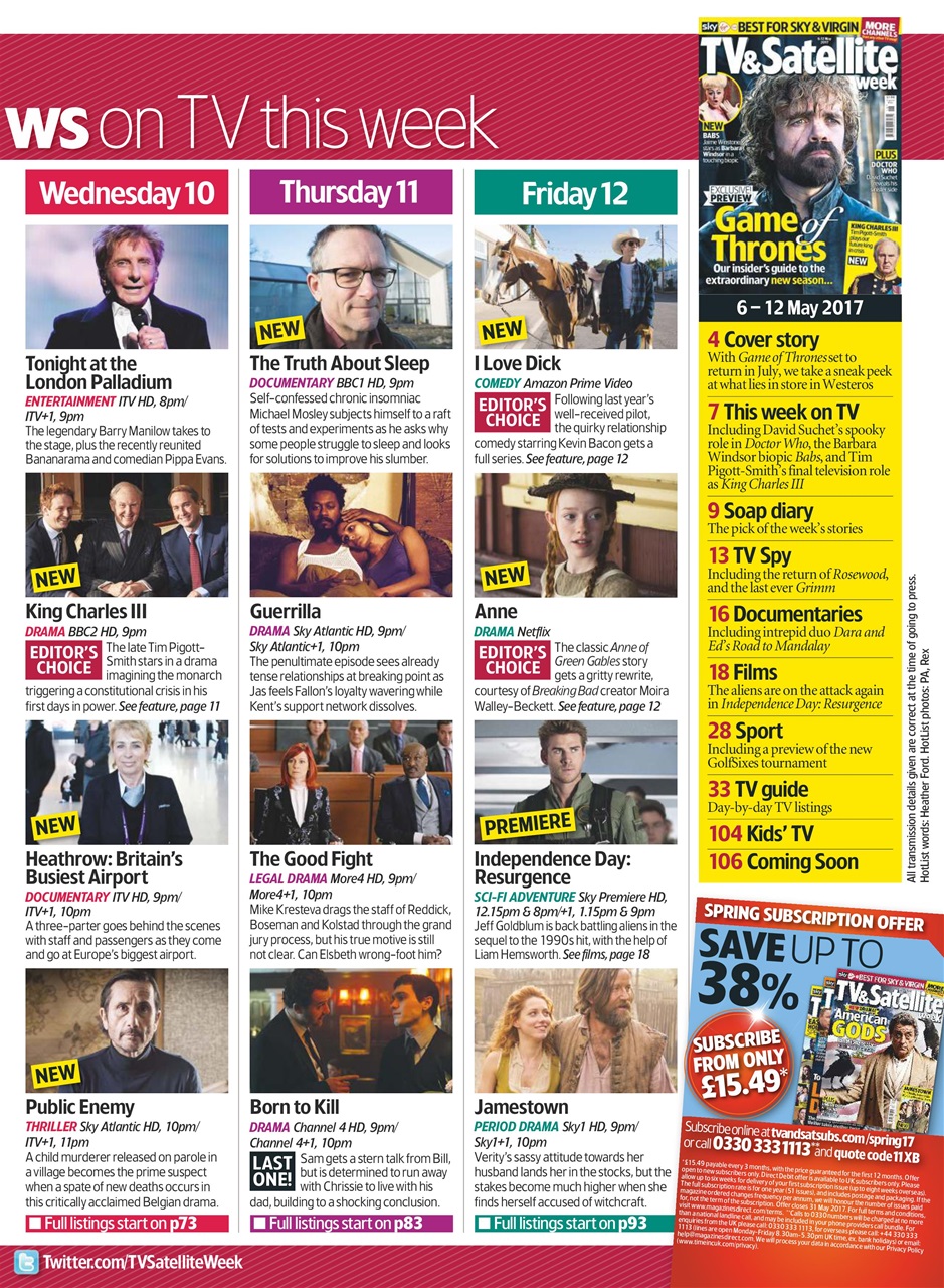 TV & Satellite Week Preview Pages