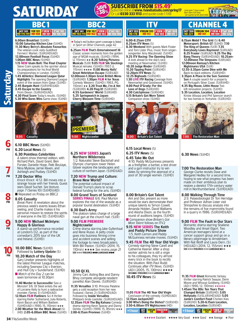 TV & Satellite Week Preview Pages