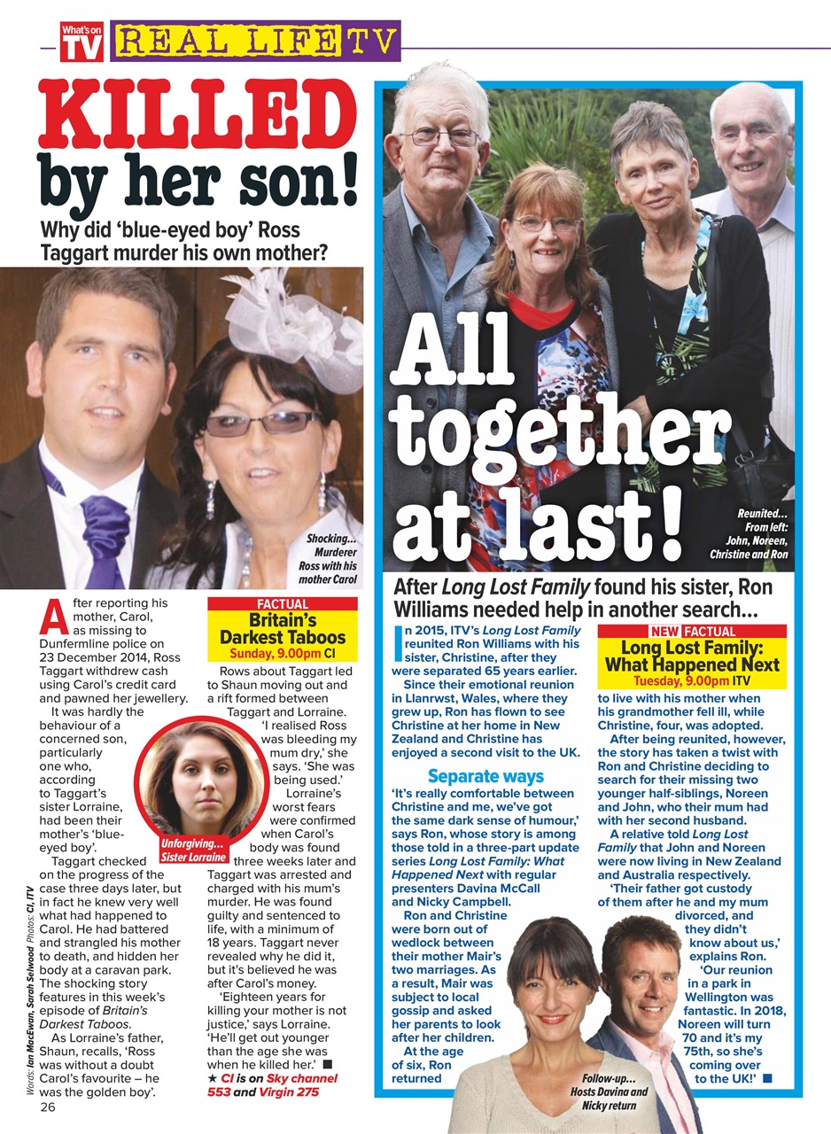 What's on TV Preview Pages