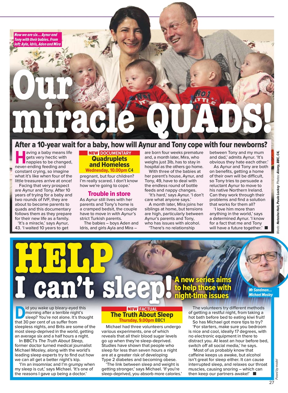 What's on TV Preview Pages