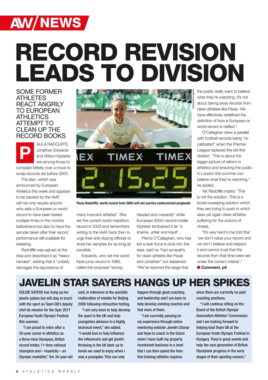 AW – Athletics Weekly Magazine Preview Pages