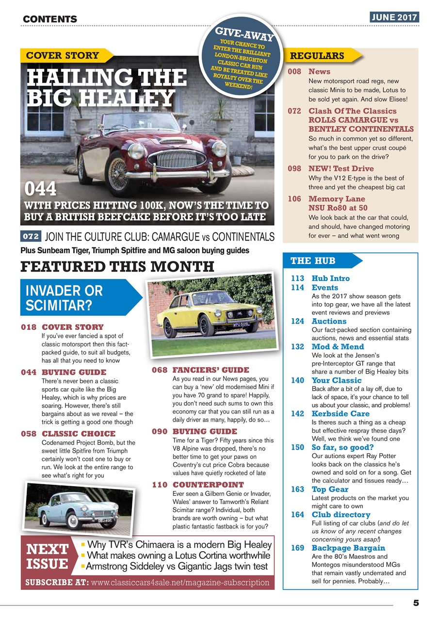 Classic Motoring Preview Pages