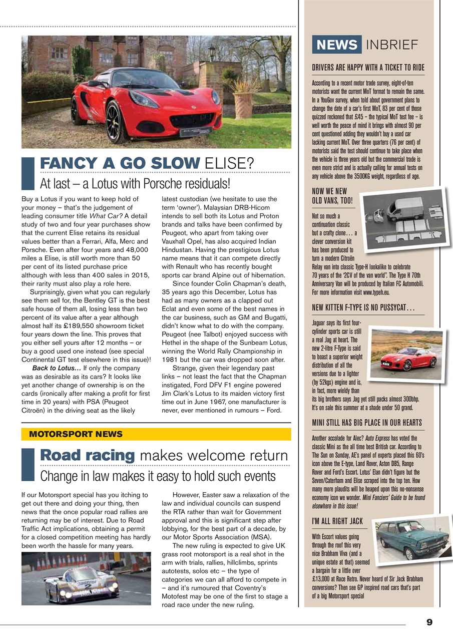 Classic Motoring Preview Pages