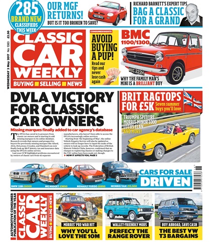 Classic Car Weekly issue 3rd May 2017