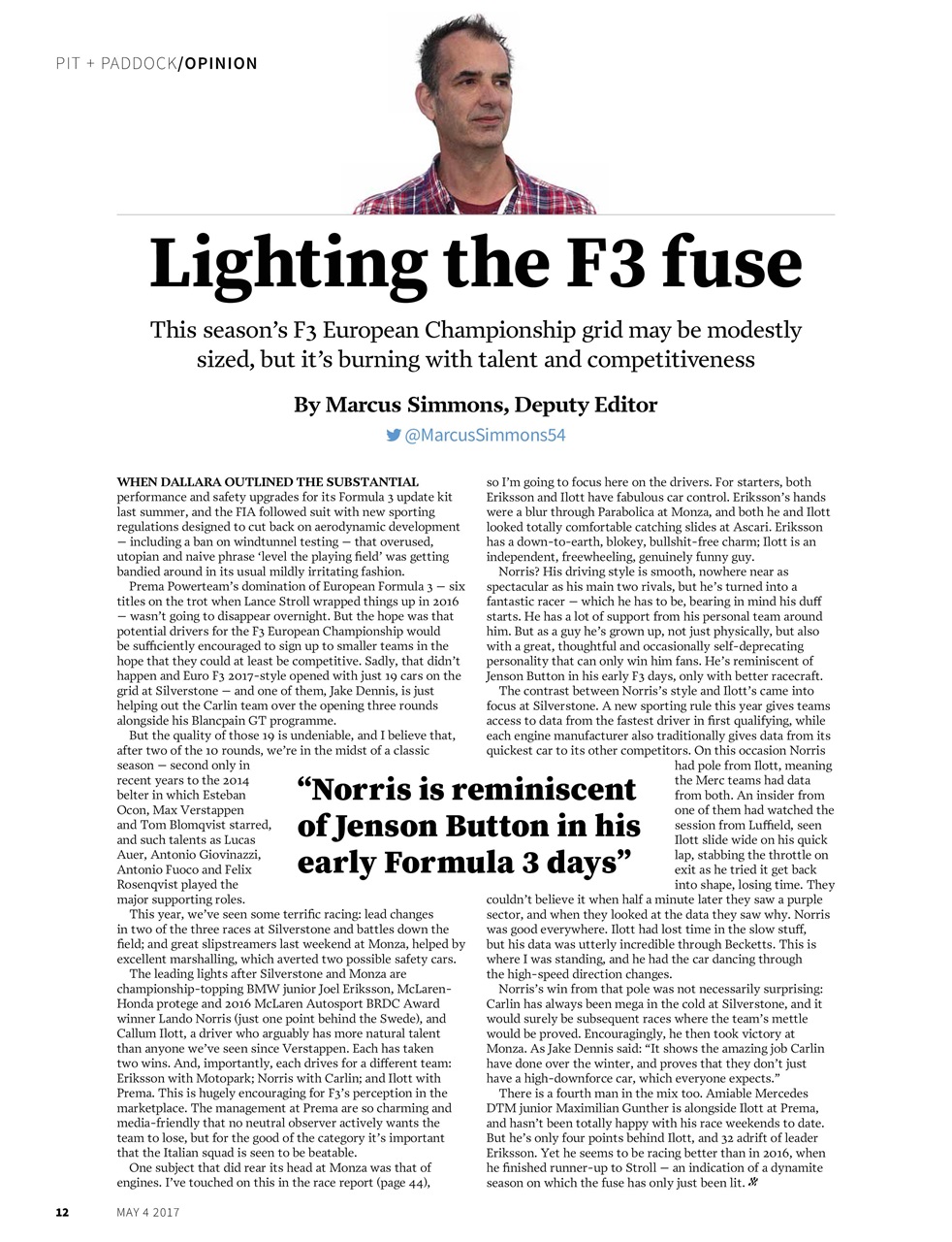 Autosport Preview Pages