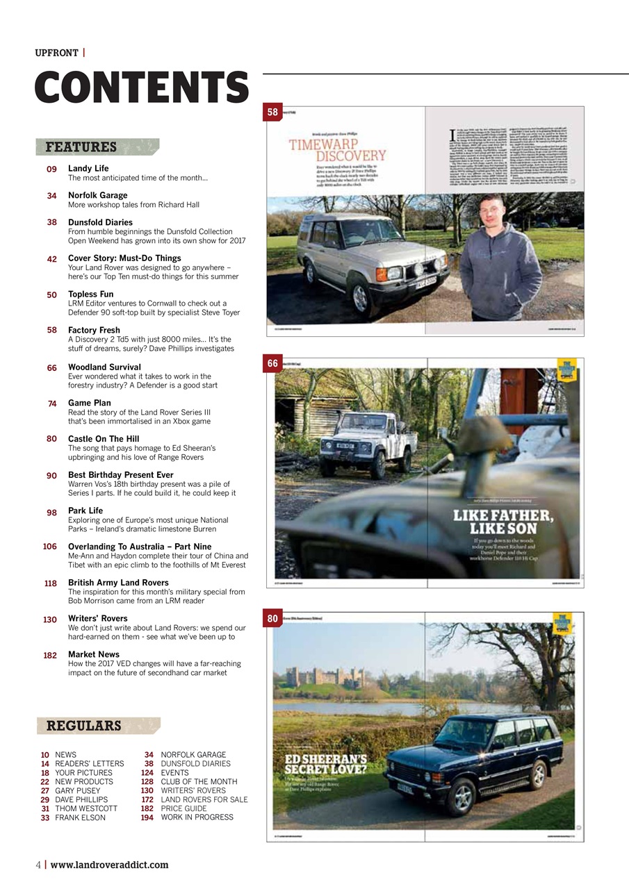Land Rover Monthly Preview Pages
