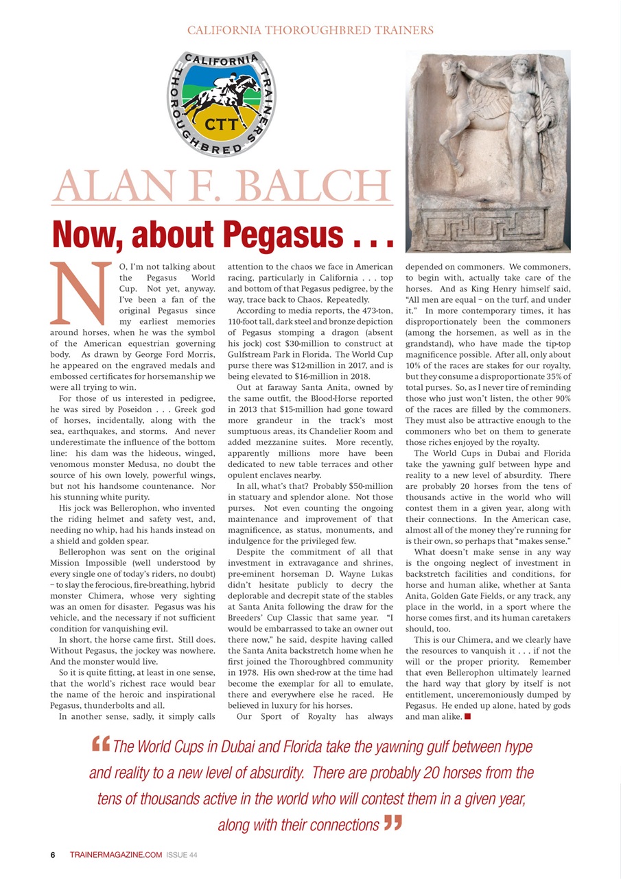 North American Trainer Magazine - horse racing Preview Pages