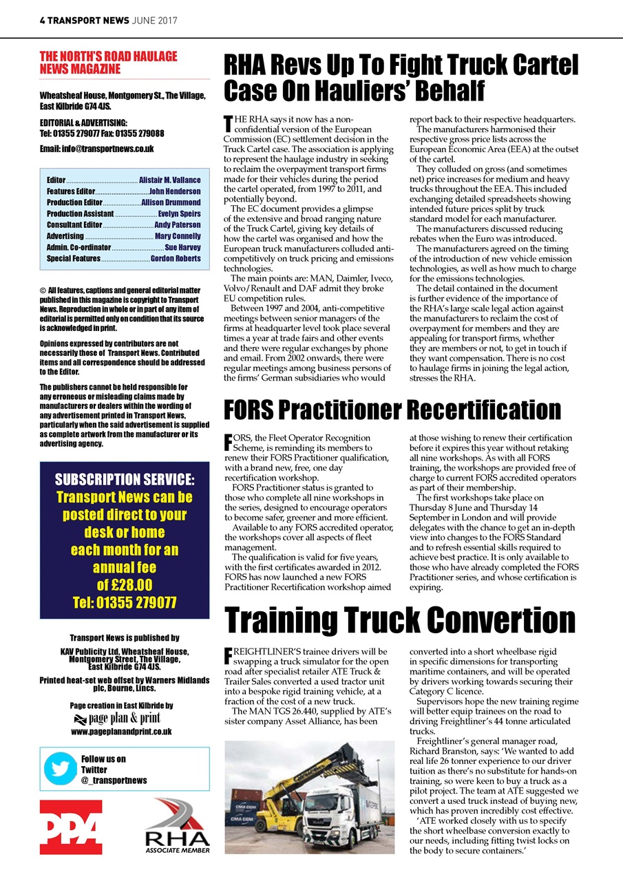 Transport News Preview Pages