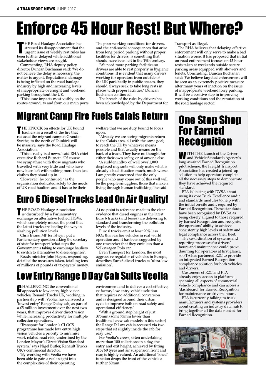 Transport News Preview Pages