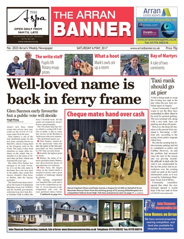 Arran Banner issue 5th May 2017
