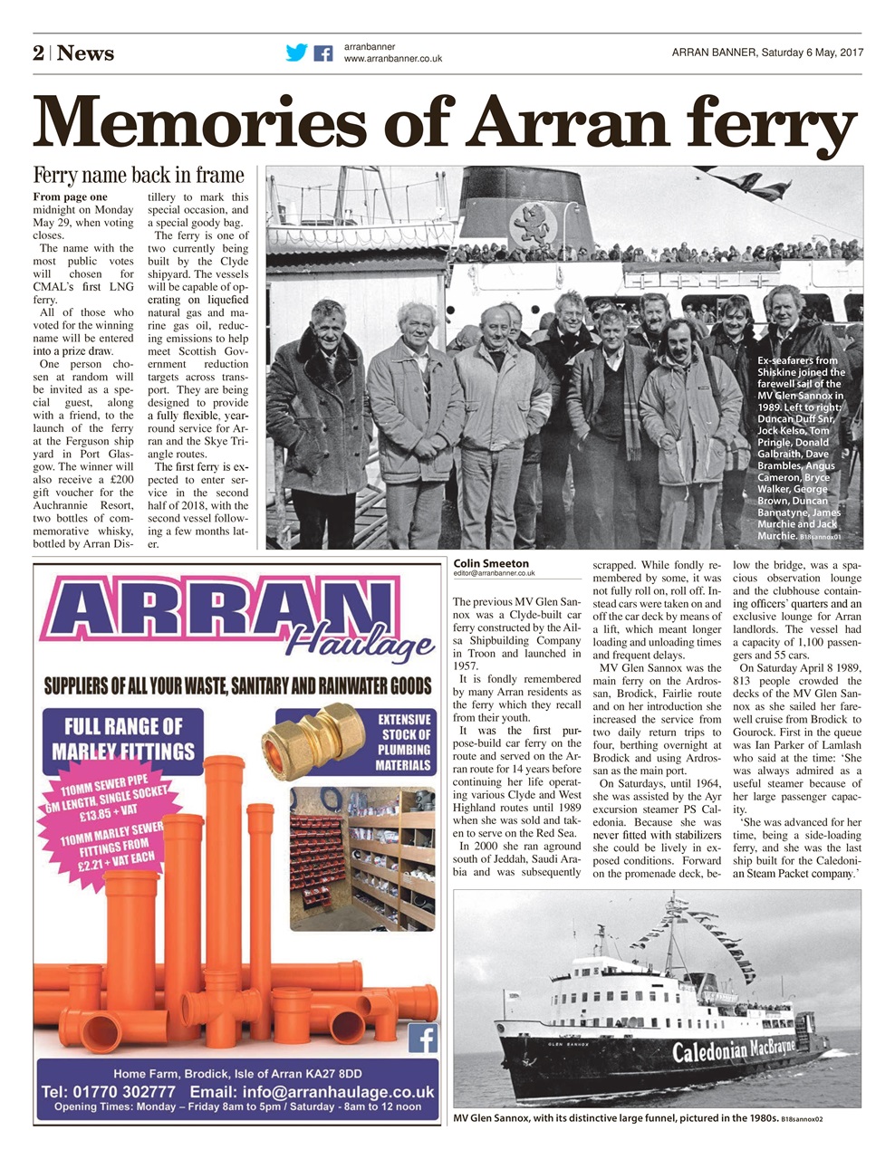 Arran Banner Preview Pages