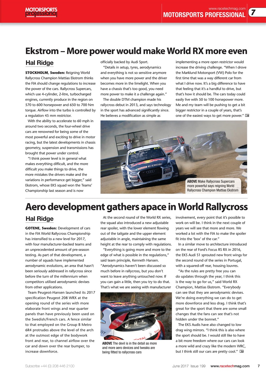 Race Tech Preview Pages