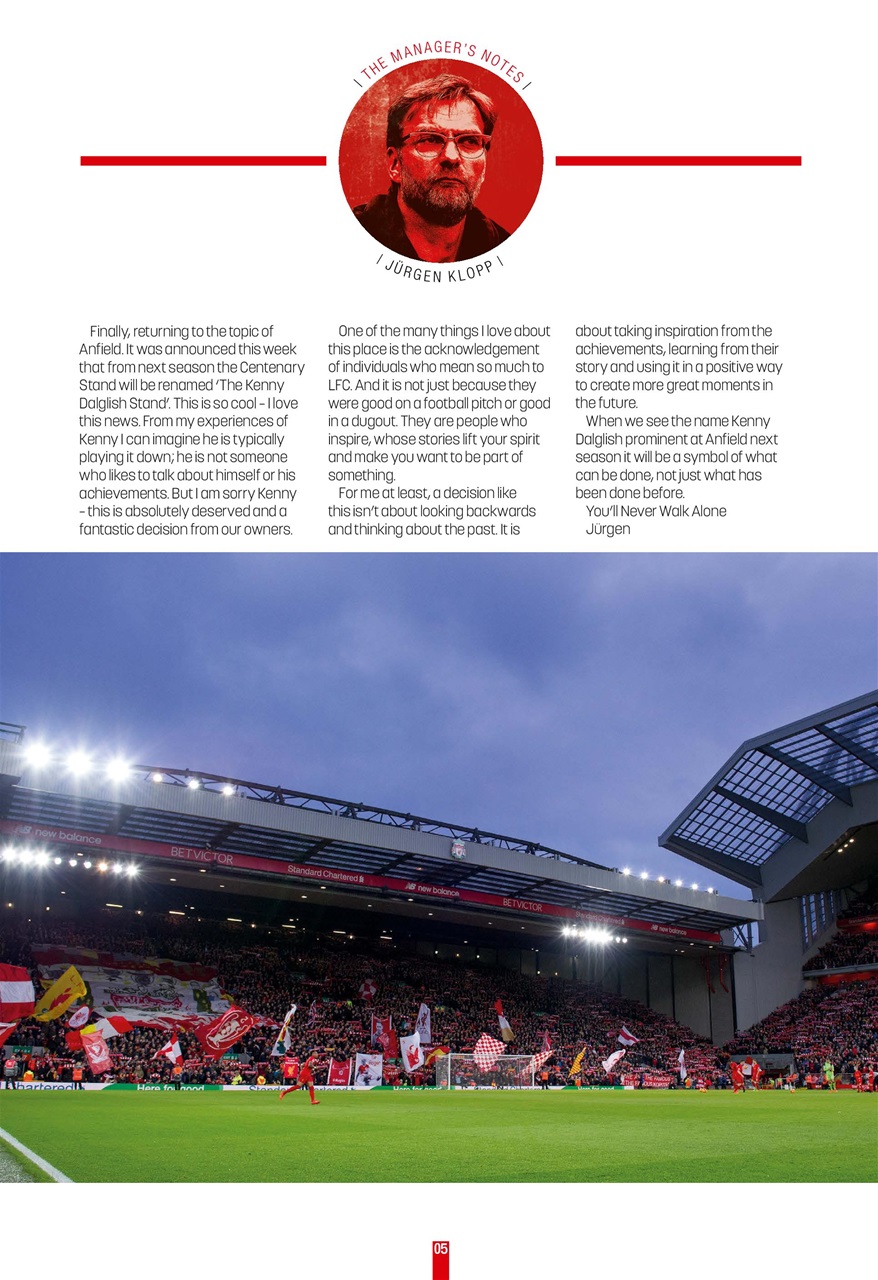 Liverpool FC Programmes Preview Pages
